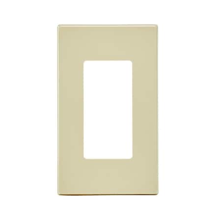 Leviton Leviton Decora Plus Ivory 1 gang Polycarbonate Decorator Screwless Wall Plate 1 pk 80301-0SI